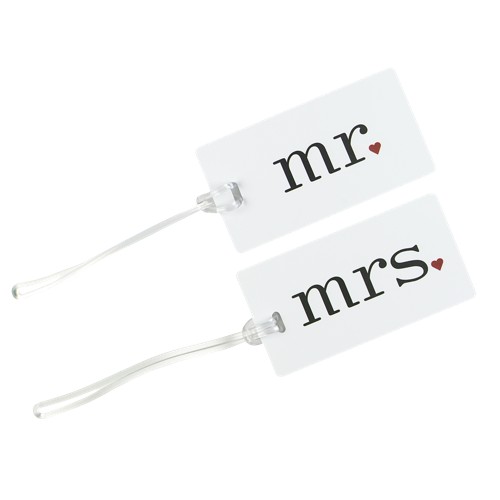 Mr./Mrs. Luggage Tag Set, Size: Small, Red