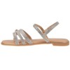 bebe Flat Dress Sandals Women's Embellished Strappy Sandals with Logo Rivet - 3 of 4