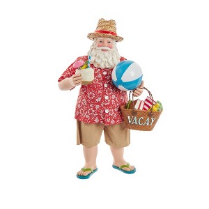 Kurt Adler 10.5-Inch Fabriché Palm Beach Santa - 1 of 4