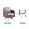 Sonkuki 3-Piece Patio Chair Set Swivel Rocking Chair Set Side Table Suiting Backyard, Poolside and Patio - 2 of 4