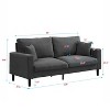 Kumasinova 58"/75" 2/3 Seater Corduroy Couch,Space-Saving Sleeper Sofa with Plush Cushions,Couchs for Living Room,Bedroom&Apartment,Small Space - 2 of 4