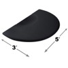 Saloniture 3 ft. x 5 ft. Salon & Barber Shop Chair Anti-Fatigue Floor Mat - Black Semi Circle 1/2" Thick - 2 Pack - 3 of 3