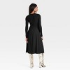 Women's Long Sleeve Twist-Front Midi Dress - A New Day™ - 2 of 3