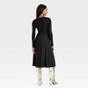 Women's Long Sleeve Twist-Front Midi Dress - A New Day™ - image 2 of 3