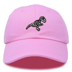 Dalix Fossil Embroidered Dinosaur T Rex Cotton Dad Hat Baseball Cap Adjustable Mens - 1 of 4