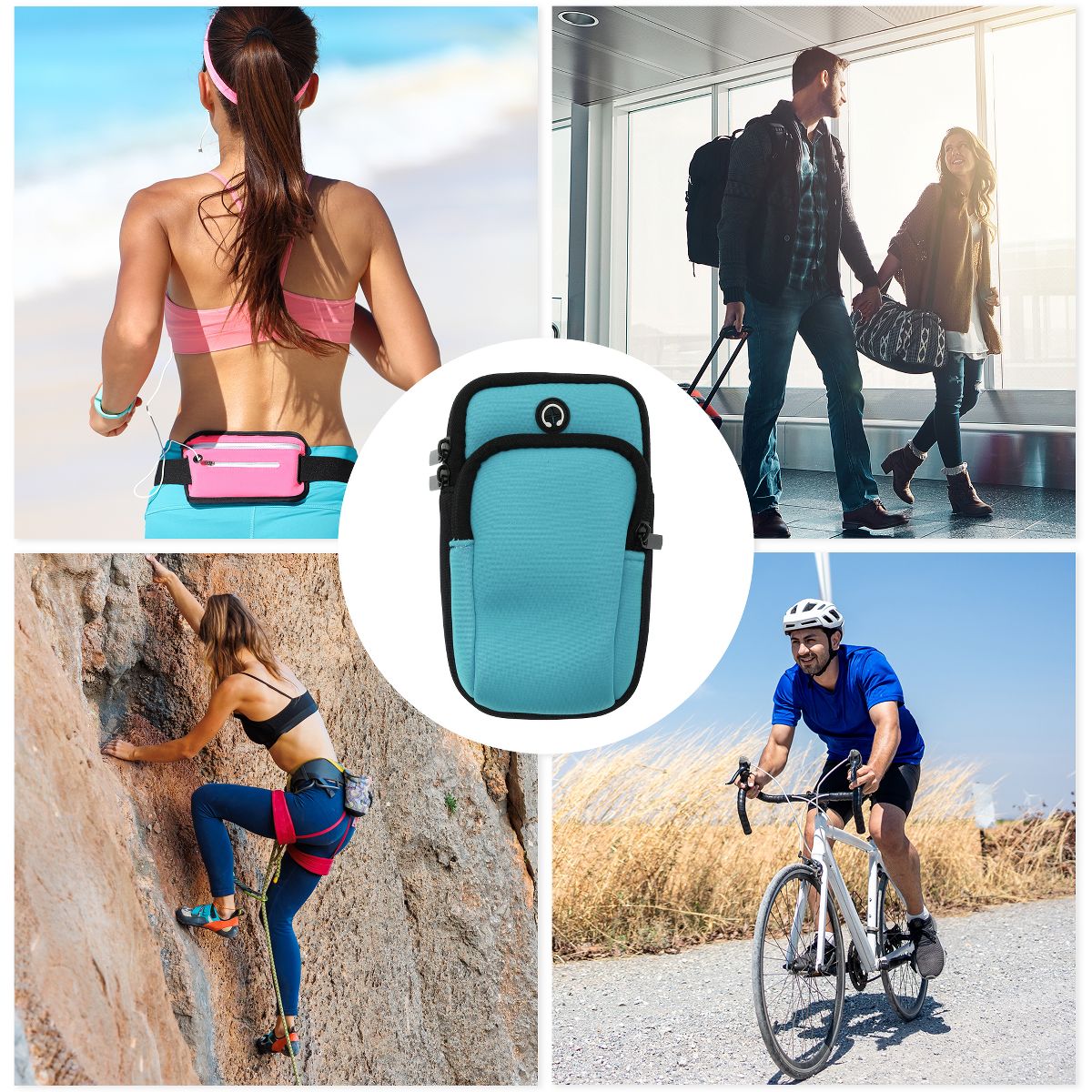 Unique Bargains Portable Phone Holder Arm Bands with Zipper 1 Pc - thumbnail 8