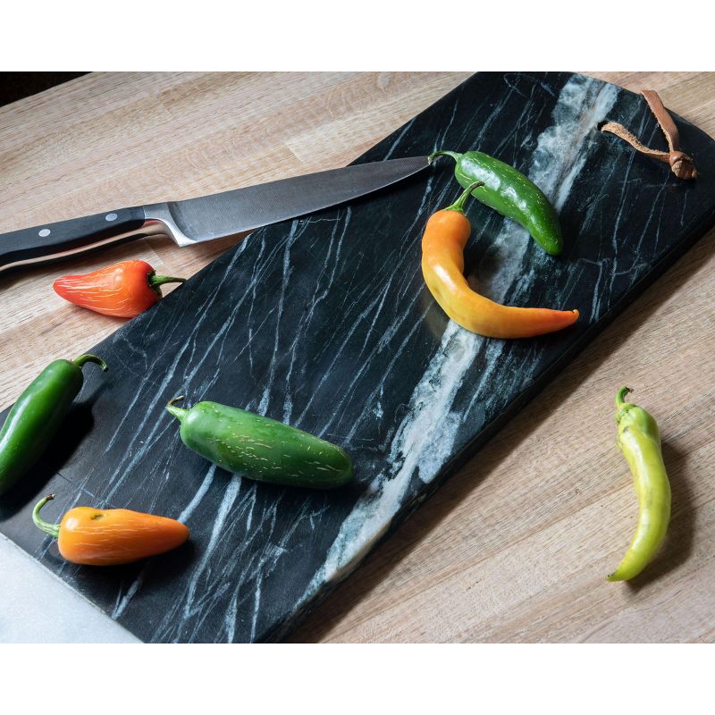 Large Rectangle Black Marble Serving Cutting Board - Foreside Home & Garden, 5 of 6