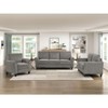 Okak Classic Chenille Sofa 1pc with Durable Upholstery Rolled Arms, Solid Wood Legs Loveseat Couch for Apartments, living Room, Brown - 3 of 4