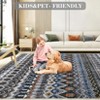 COZONY Vintage Geometric Area Rug Runner, Low Pile Washable Carpet Mat with Non Slip Backing - 4 of 4