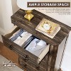 Farmhouse 5-Drawer Tall Dresser – Rustic Black Wooden Chest for Bedroom, Living Room, or Hallway - 2 of 4