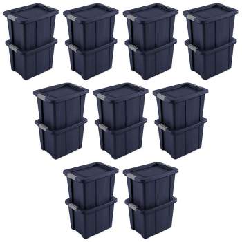Sterilite Tuff1 30 Gallon Plastic Storage Tote Bin w/Latching Lid, Blue (4  Pack), 1 Piece - King Soopers
