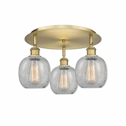 Innovations Lighting Belfast 3 - Light Flush Mount in  Brushed Brass - image 1 of 1