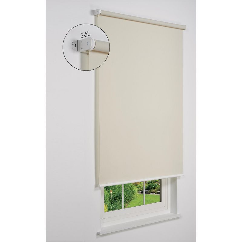 Linen Avenue Cordless Light Filtering Roller Shade, Beige and Taupe (Arrives 1/4" Narrower), 6 of 9