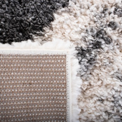 Fontana Gray and White Shag 4' x 6' Area Rug