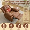 Adult Manual Recliner with Heating & Massage - 135° Front/Rear Adjustment, Side Storage Pockets & Remote Control, Ideal for Living Room & Bedroom - 3 of 4