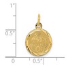 Black Bow Jewelry 14k Yellow Gold Happy Anniversary Circle Charm or Pendant, 13mm - 4 of 4