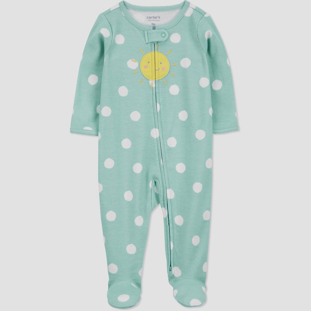 Size 3M Carter's Just One You®? Baby Girls' Sun & Polka Dot Sleep N' Play - Blue/White