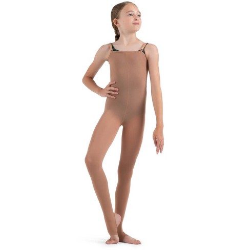 Capezio Suntan Ultra Soft Stirrup Body Tight - Girls One Size : Target
