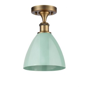 Plymouth Dome - 1 Light Semi-Flush Mount In Industrial Style-11.25 Inches Tall and 7.5 Inches Wide - 1 of 1
