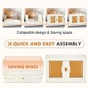 Stackable Plastic Storage Bins with Lids, Doors & Wheels, Portable and Lockable Organizer Boxes for Living Room,-80QT 4 Pack - 4 of 4