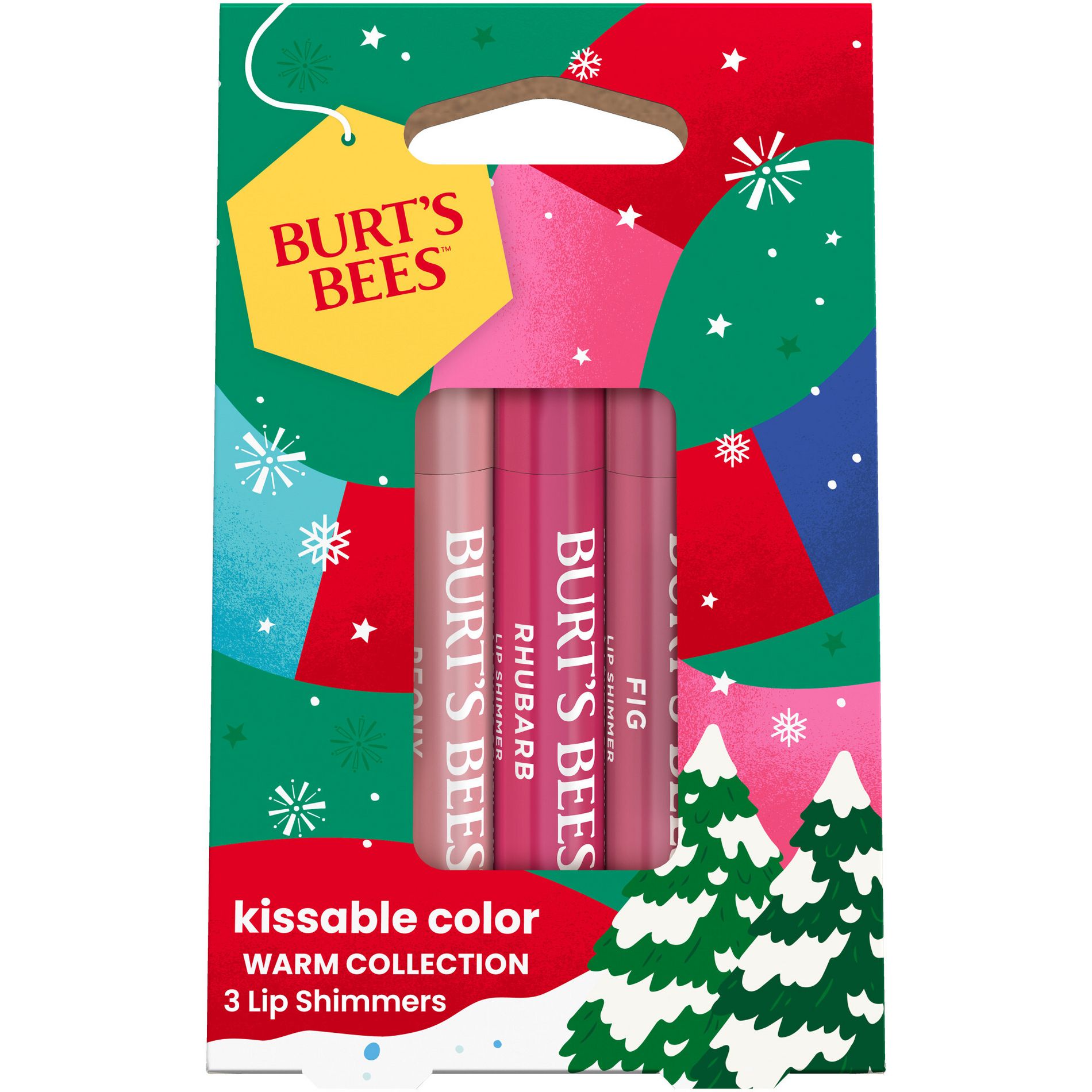 Burt's Bees Kissable Color Lip balm Gift Set - Warm - 3pc