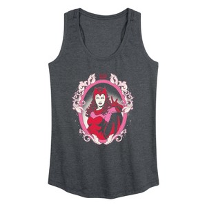Marvel Classic Top Canotta Racerback Donna - Spider-Man Gamerverse, Rosso Heather, Taglia Large - 4