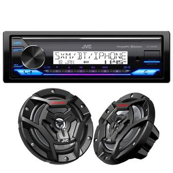 JVC KD-SR87BT Single DIN Car Stereo CD Player, with High Power Amplifier,  AM/FM Radio, Bluetooth Audio, USB, MP3, Removable Faceplate 