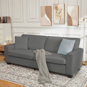 83 Inch Modern 3 Seater Sofa, Metal Frame, Comfortable Cloud Couch, for Living Room, Bedroom, Office - 1 of 4