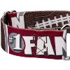 Country Brook Petz 1 1/2 Inch Crimson and White Football Fan Martingale Dog Collar Limited Edition - image 4 of 4