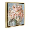 Stupell Industries Blushing Bouquet Pink White Floral Floating Frame Canvas Art, Gold, 18" x 18" - 2 of 4