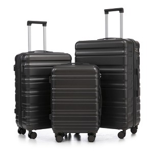 UBSSO 3-Piece Lightweight Hardside Luggage Set with Spinner Wheels & TSA Lock, Includes 20" Carry-On, 24" & 28" Upright Suitcases - 1 of 4