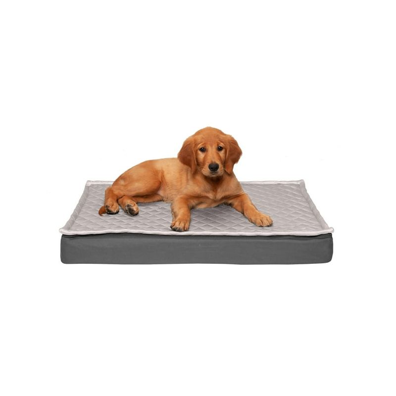 FurHaven Quilt Top Convertible Indoor-Outdoor DLX Cooling Gel Dog Bed Mat, 1 of 4