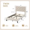 Garvee Upholstered Bed, Heavy-Duty Platform w/Wood Slats, No Box Spring/Noise-Free/Easy Assembly - 2 of 4