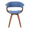 Graz Modern Chair Blue/Walnut - Armen Living - image 2 of 4