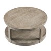 CAVINAS Modern Wooden Side Table Round Coffee Table with Open Storage Shelf, End Table for Living Room, Bedroom - 4 of 4