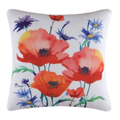 C&F Home 18" x 18" Poppy Flowers Poppies Floral Remembrance Day Printed Accent Throw Pillow