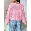 BLUEMING Women Tie Front Oversized Cardigan Bell Sleeve Knit Cropped Cardigan Crochet Bolero Shrug Sweater - 2 of 4