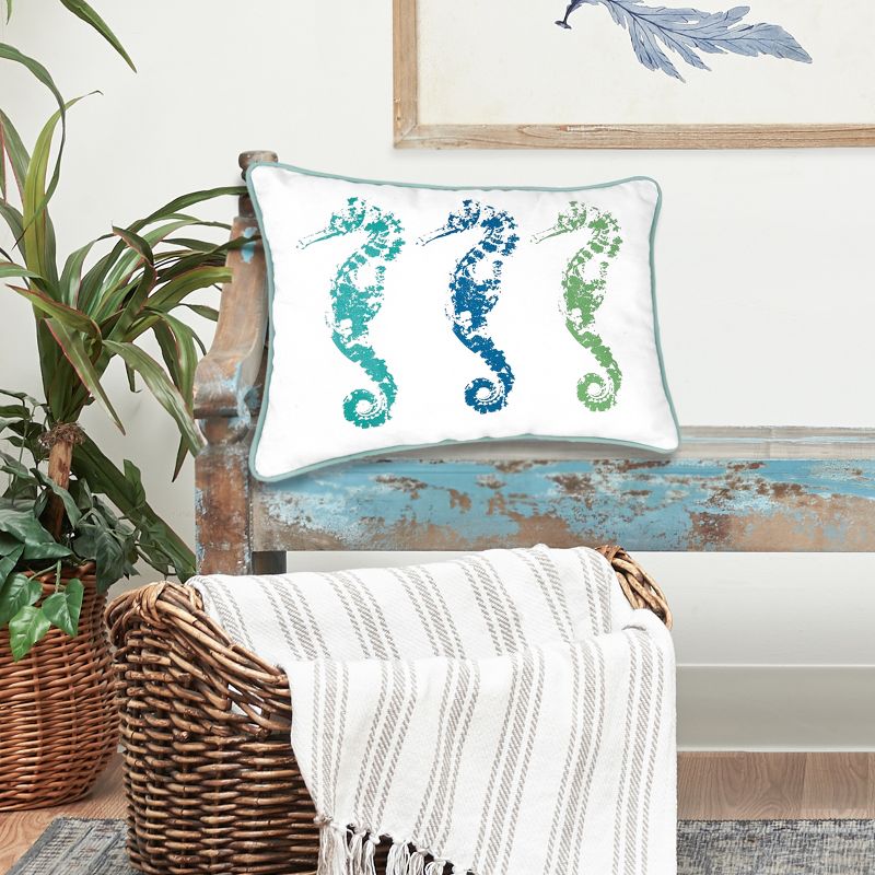 C&F Home 12" x 16" 3 Seahorses Printed Throw Pillow, 3 of 8