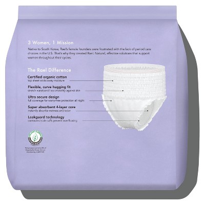 Rael Organic Disposable Period Underwear - L/XL - 5ct