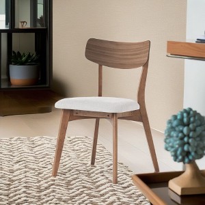 NicBex Dining Chairs Set of 2 Upholstered Chair Mid-Century Modern Chair with Wood Legs, Fabric Accent for Kitchen, Bedroom - 1 of 4