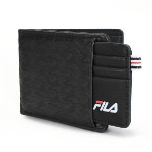 Fila Men’s Leather Minimalist Bifold Wallet, Front Pocket RFID - 1 of 4