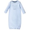 Touched by Nature Baby Organic Cotton Long-Sleeve Gowns 3pk, Infinite Love Bear, 0-6 Months - 4 of 4