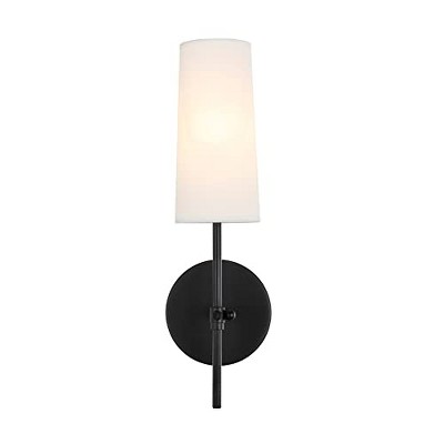 Elegant Lighting Mel 1 light Brass and White shade wall sconce