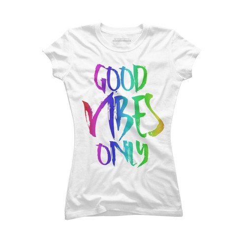 good vibes t shirt rainbow