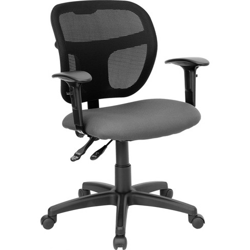 Flash Furniture Mid-back Mesh Swivel Task Office Chair With Back Height ...