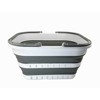 SAMMART 19L (5 Gallon) Collapsible Shopping Basket  Laundry Basket, White/Grey - 4 of 4
