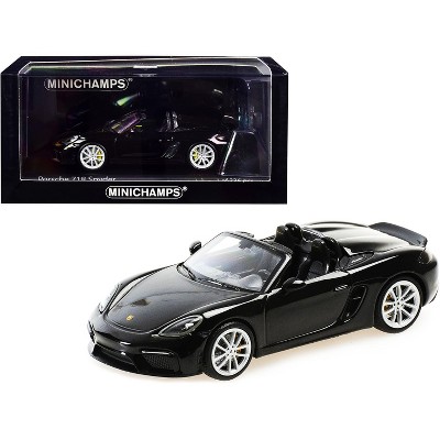 2020 Porsche 718 Spyder Convertible Black Limited Edition to 336 pieces Worldwide 1/43 Diecast Model Car by Minichamps