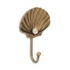 HomeRoots 4" Gold Cast Iron Seashell Wall Hook - 4 of 4