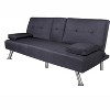 MAYEERTY 66.1¡±Modern Design Sleeper Sofa Bed for Living Room,Dark Gray - 2 of 4