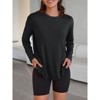 Oversized Long Sleeve T Shirts for Women Fall Winter Blouses 2025 Trendy Basic Crewneck Tees Casual Tunics Workout - 2 of 4